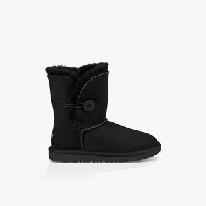 Ugg Bailey Button II Kids Classic Boots Black (4501CKJZX)